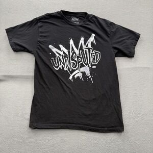 AEW Undisputed Shirt Mens Large Black Wrestling Graphic Tee Tagless Cotton